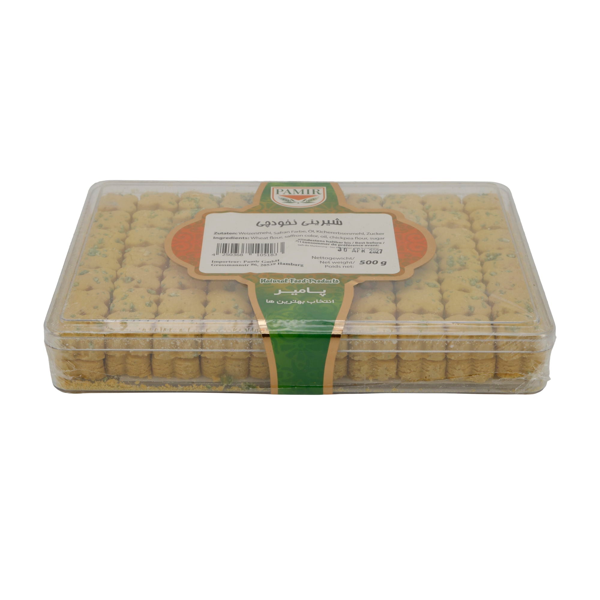 Gebäck Pamir | Shirini Nokhodchi | Mit Safran | 500g PAMIR